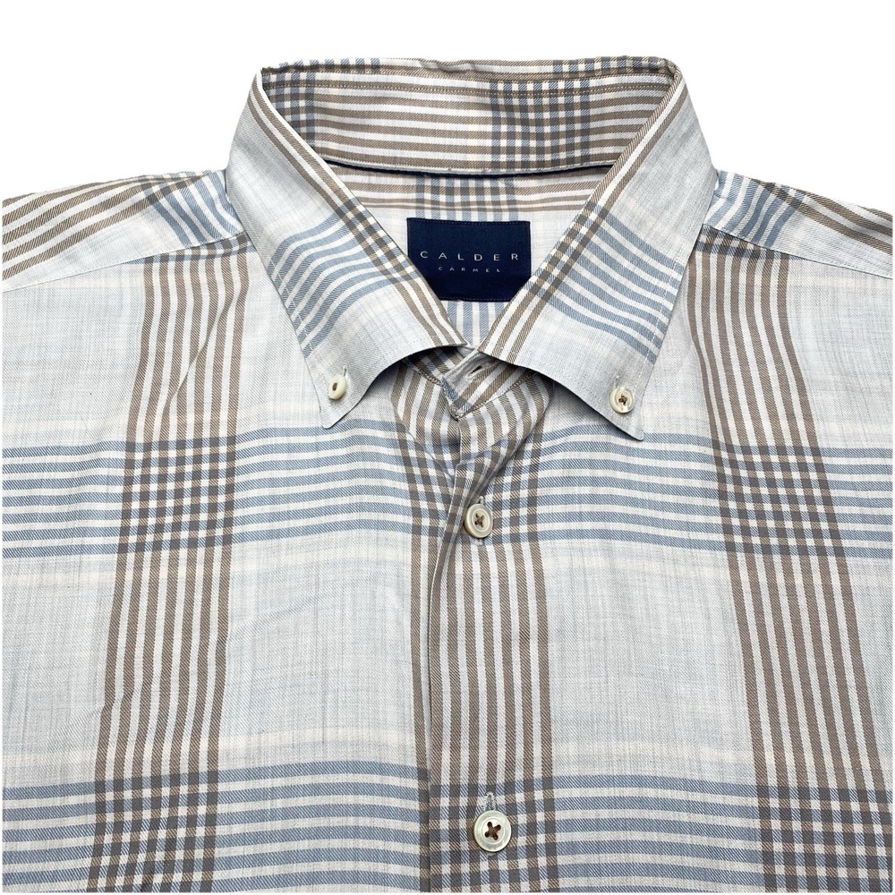Calder Carmel Shirt XL Men L/S Button Down 1/250 Multicolor Plaid Coastal Preppy